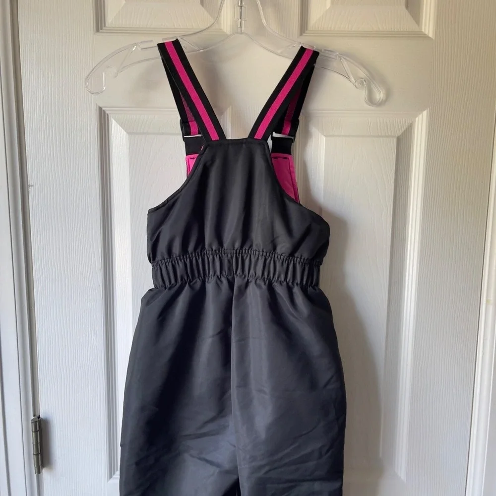 Swiss Tech Snow Pants Girls 5 Insulated Adjustable Bib Overalls Ski Snow Black